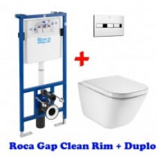 Инсталляция Roca Pro 89009000K + унитаз Roca Gap Rimless A34H47C000  (Soft Close)   